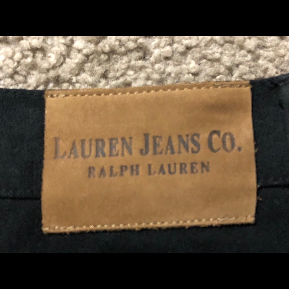Lauren Jeans Co Denim Pants size 4P Stretchy Straight casual black - Picture 11 of 11